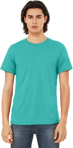 Vista 89 de Bella Canvas 3413c para hombre (1) Triblend verde + (1) Triblend rojo