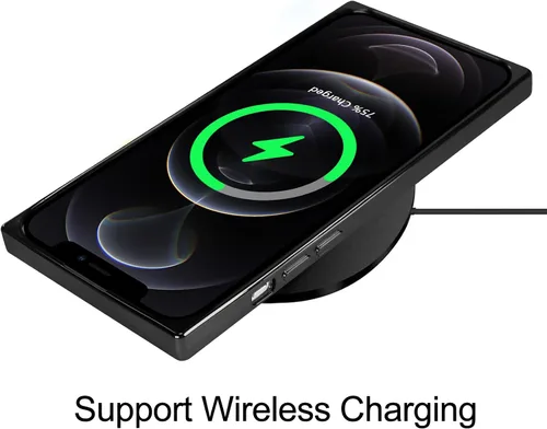 Vista 5 de KANGHAR Funda diseñada para iPhone 12 Pro Magnética Transparente con Protector de Lente de Cámara [Compatible con MagSafe] Diseño de Placado