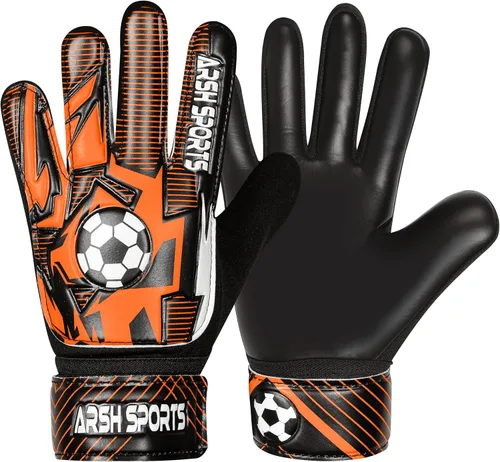 Vista 10 de Guantes de portero de fútbol para niños, guantes de portero para jóvenes niños y niñas con palma de látex de 4MM, antideslizantes, protección doble