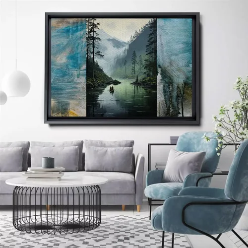 Vista 4 de print print Landscape Wall Art Print, Nature Framed Large Gallery Art, Minimalist Art (with hanging kit)