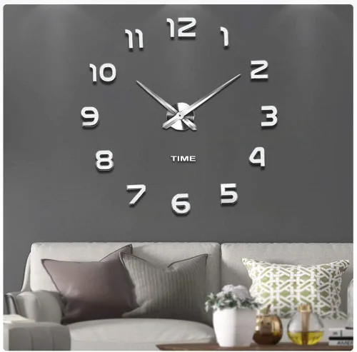 Vista 15 de VANGOLD Relojes de pared grandes para decoración de sala de estar, relojes de pared decorativos que funcionan con pilas (decoración de pared negra)