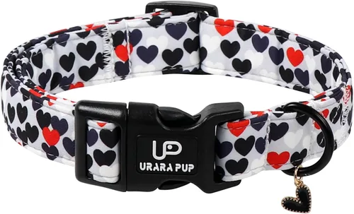 Vista 9 de Collar de perro floral azul, collar floral de algodón ajustable para primavera y verano con colgante de margarita, hebilla de liberación rápida
