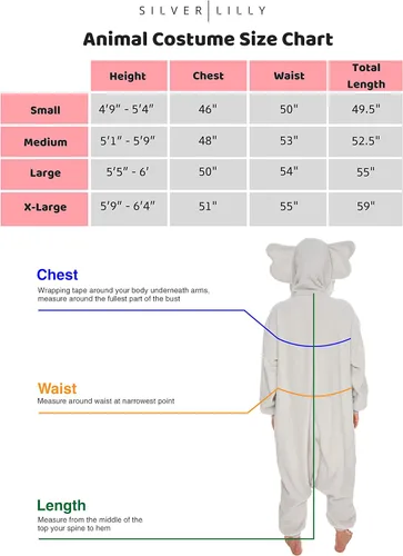 Vista 7 de Adult Onesie Halloween Costume - Animal and Sea Creature - Plush One Piece Cosplay Suit for Adults, Women and Men FUNZIEZ!
