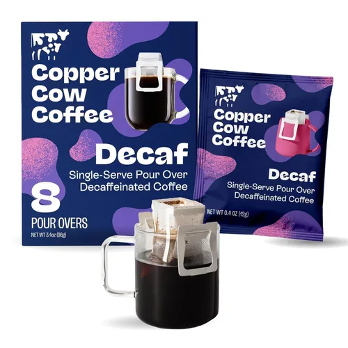 Vista 10 de Copper Cow Coffee Café vietnamita premium para verter sobre una sola porción Paquete variado de Best Brews (incluye 5 cafés), negro clásico