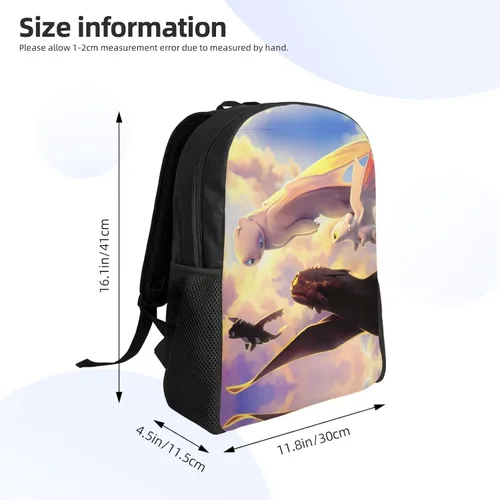 Vista 4 de Mochila de anime de viaje para mujeresniños, mochila informal cómoda, mochila escolar
