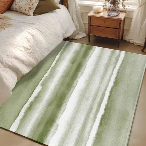 Vista 36 de 2x3 Area Rugs, Blue Stripes Non Slip Area Rugs for Living Room, Bedroom, Barhroom, Entryway, Watercolor Retro Ombre Abstract Tie Dye Art Soft