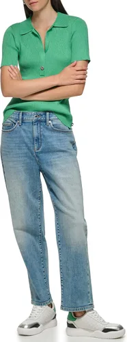 Vista 2 de Suéter suave de manga corta Lurex para mujer