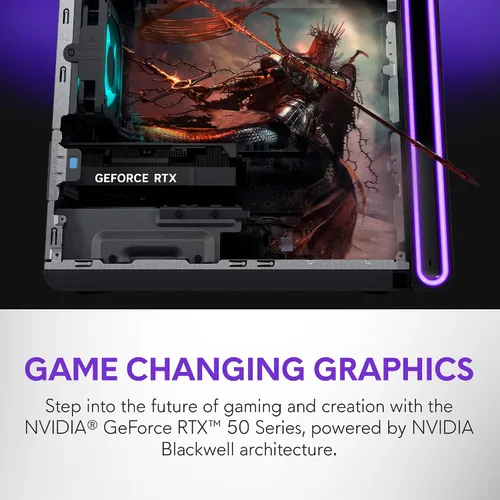 Vista 3 de Alienware Escritorio para juegos, RTX 5060 Ti, Intel Ultra7 265F