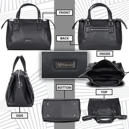 Vista 3 de Bolsos cruzados de cuero para mujer - Bolsos cruzados para mujer - Monederos cruzados de cuero para mujer - Tamaño mediano