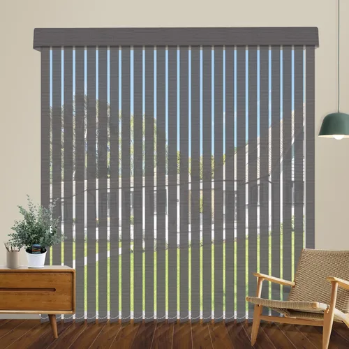 Vista 10 de Persianas verticales inalámbricas con filtro de luz S Wave para ventana, persianas verticales impermeables color verde manzana, persianas verticales