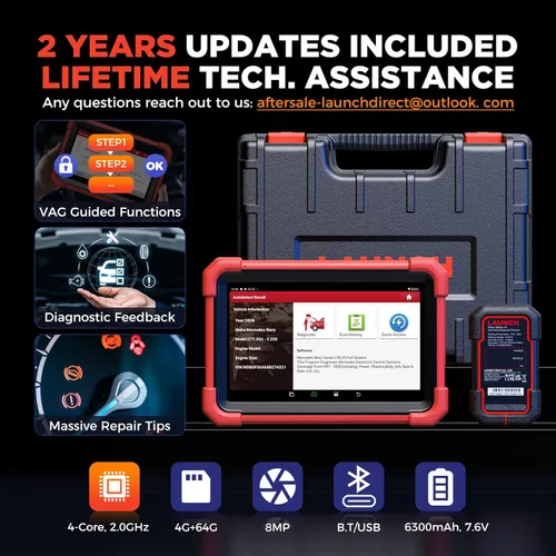Vista 7 de LAUNCH X431 CRP919XBT OBD2 escáner, herramienta de escaneo bidireccional inalámbrico 2026 con codificación ECU, más de 35 servicios, diagnóstico