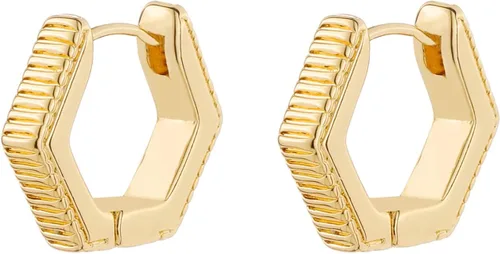 Vista 6 de Wgoud Juego de 6 pares de aretes de aro de oro para mujer, chapados en oro de 14 quilates, hipoalergénicos, ligeros, gruesos, abiertos, joyería