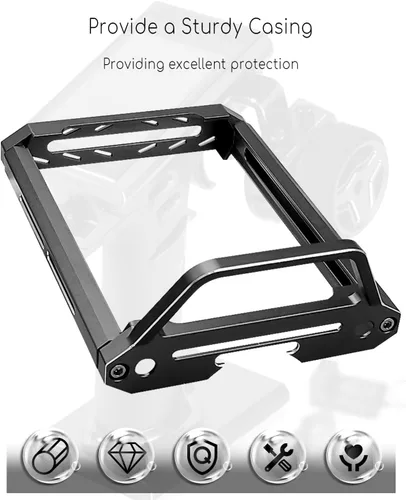 Vista 3 de Marco protector de transmisor compatible con Flysky Noble NB4 Pro NB4 Lite NB4, marco protector de metal de aleación de aluminio para transmisor