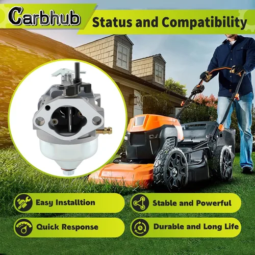 Vista 2 de Carbhub Carburador para Husqvarna 7021P HU700F 5521CM 961330007 para Ele ctrolux CH65Y21RDP CH65N21RH Cortacésped Carb