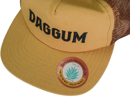 Vista 9 de Sendero Provisions SPCH121F26B00 Provisions Daggum Retro Pop-Up Sombrero de malla Snapback (Sólo sombrero) Amarillo, Talla única, Amarillo