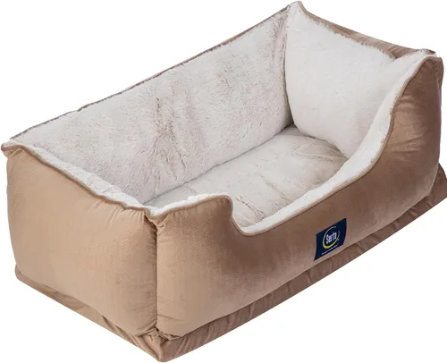Vista 12 de Cama ortopédica para mascotas Serta Cuddler para perros – Marrón chocolate (grande)