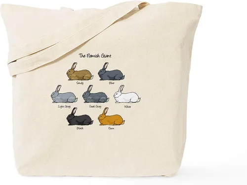 Vista 21 de CafePress Ascii Rabbit Tote Bag - Bolsa de lona natural, bolsa de compras reutilizable
