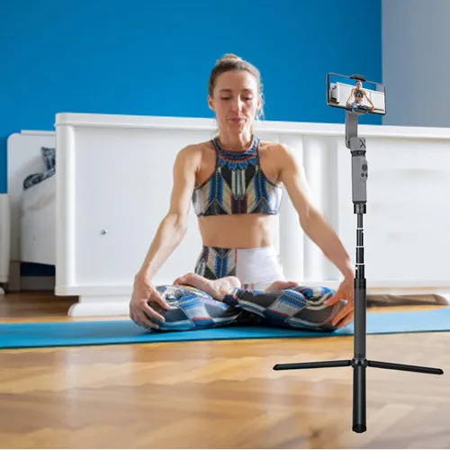 Vista 2 de Soporte de trípode para cámara con control remoto y soporte para teléfono para cámaras Nikon, teléfonos celulares, proyector, cámara web, visores