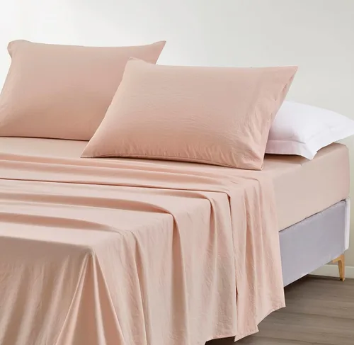 Vista 18 de Chezmoi Collection Juego de sábanas y fundas de almohada de tamaño individual lavado a piedra, 3 piezas, extra suave, transpirable, resistente a
