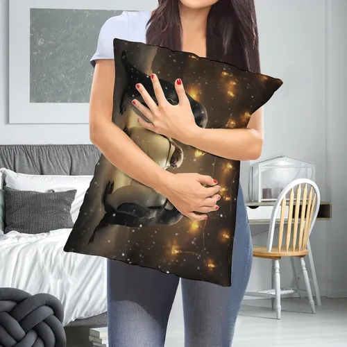 Vista 6 de Fundas de almohada con diseño de pingüinos de Navidad de 12 x 20 pulgadas, diseño de pingüinos en acuarela de Navidad, fundas de almohada