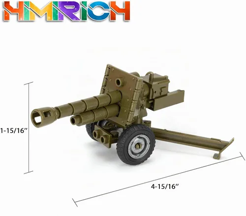 Vista 2 de Paquete de armas HIMIRICH, conjunto de bloques de construcción de juguetes militares, modelo para figuras de soldados, kit de equipo y accesorios