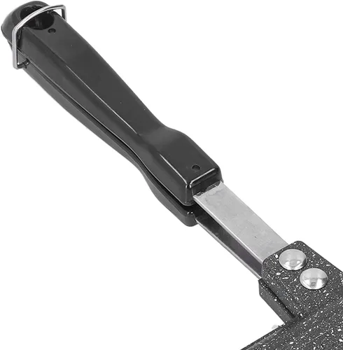 Vista 8 de Sartén para barbacoa de doble cara, revestimiento antiadherente, sartén doble para hacer panini y panini para barbacoa, sartén a la parrilla