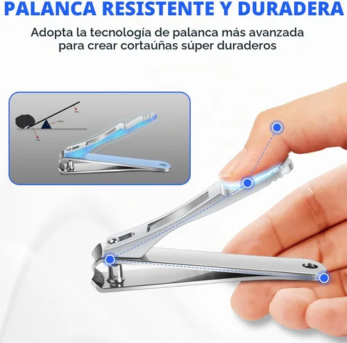 Vista 4 de DRMODE Cortaúñas de dedo para adultos, paquete de 2 cortaúñas para hombres Paquete de 2 - plata