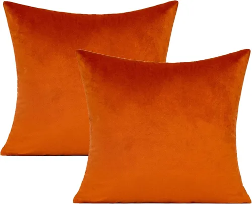 Vista 11 de VAKADO Juego de 2 fundas de almohada de terciopelo beige crema de 16 x 16 pulgadas, fundas de cojín cuadradas suaves y sólidas, decoración del hogar