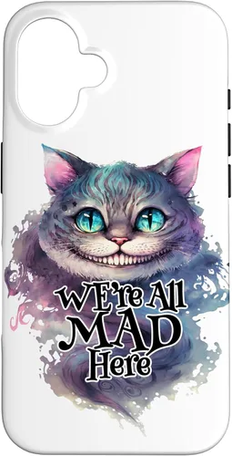 Vista 32 de Cheshire cat We're All MAD Here Alicia in Wonderland - Carcasa para iPhone 17