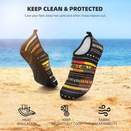 Vista 2 de ATHMILE Zapatos de agua para mujeres y hombres, calcetines acuáticos de secado rápido para playa, natación, piscina, río, yoga, lago, surf