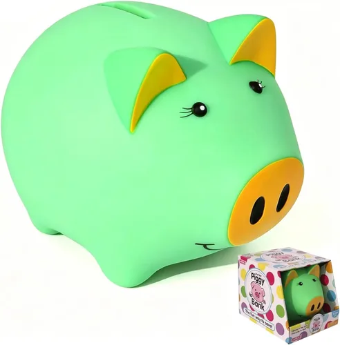 Vista 14 de Alcancía Mágica para Niños y Adultos - Banco de Dinero de Plástico Irrompible con Cerradura, Banco de Monedas que Brilla en la Oscuridad - Regalo