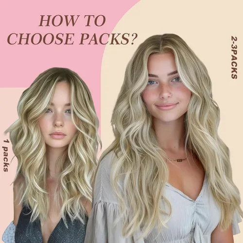 Vista 6 de Extensiones de cabello humano real con broches, 4.23 oz, 7 unidades, extensiones de cabello humano real con clip, de 14 pulgadas, rubio ceniza a