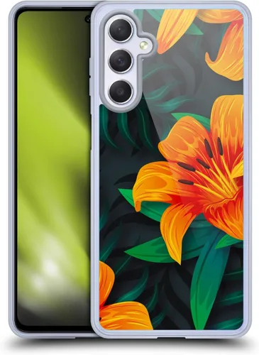 Vista 10 de Head Case Designs Officially Licensed Haroulita Blue Red Ethnic Pattern Gel Case [Military Grade Protection] Compatible with Samsung Galaxy M54 5G