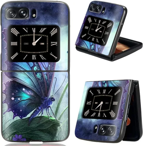 Vista 23 de Rossy Funda para Motorola RAZR 5G, para Moto RAZR 5G, funda delgada y ligera de policarbonato duro a prueba de golpes para Motorola Moto RAZR 5G
