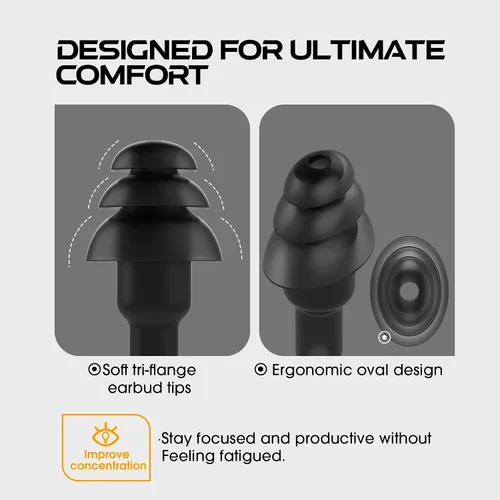 Vista 2 de MIPEACE Auriculares de trabajo, auriculares con tapón para el trabajo, aislamiento de ruido, auriculares para construcción de seguridad industrial