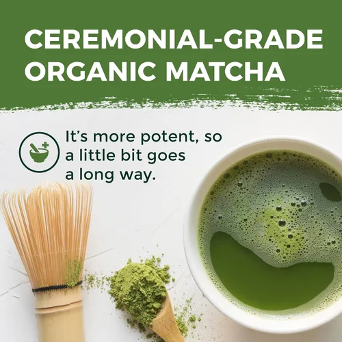 Vista 10 de ETANATURE Polvo orgánico de matcha de grado ceremonial, polvo de té verde matcha japonés de primera calidad, certificado USDA y JAS, primera cosecha