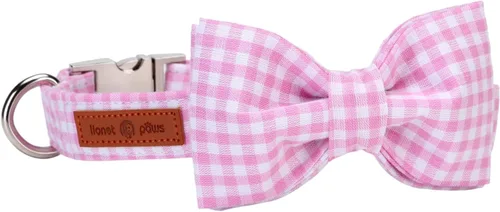 Vista 33 de Collar para perro con corbatín de Lionet Paws, Collar de corbatín de verano para perro, Collar para perro ajustable y cómodo, regalo para cachorro