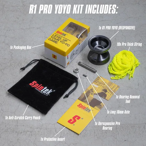 Vista 2 de R1 PRO - YoYo Profesional de Alta Gama - Yo para Adultos y Niños 8-12 - Dual y No Sensible - YoYo de Trucos - Amigable para Principiantes