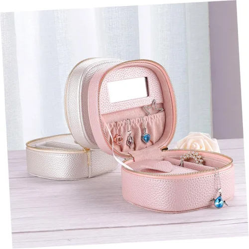 Vista 5 de Holibanna 3pcs Box jewelry storage box earring holders bracelets holder Travel Jewelry Organizer Case travel jewelry holder Necklaces Storage Holder