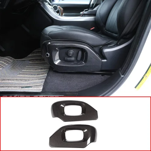Vista 2 de Accesorios de coche ABS fibra de carbono asiento lateral marco cubierta ajuste para Rover Range Rover Vogue Autobiography Sport 2013-2017