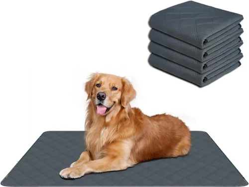 Vista 13 de RIOUSSI - Almohadillas reutilizables para orina para perros, cachorros, lavables, absorbentes, a prueba de fugas Soft Material Non-Slip Bottom