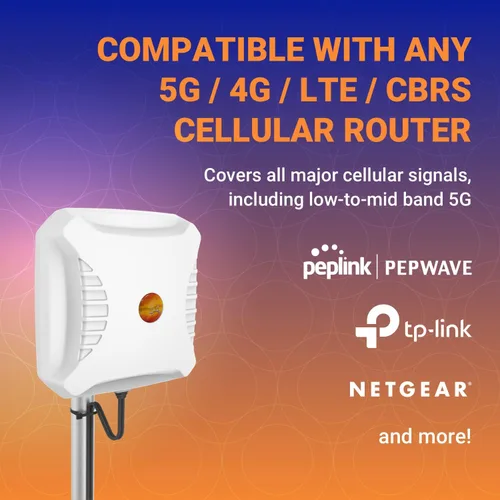 Vista 3 de Poynting Antena celular direccional XPOL-2-5G (sin T-Mobile) MIMO 2X2 4G/LTE 5G 698-3800 MHz 11dBi Cable de 32.8 ft Conector SMA