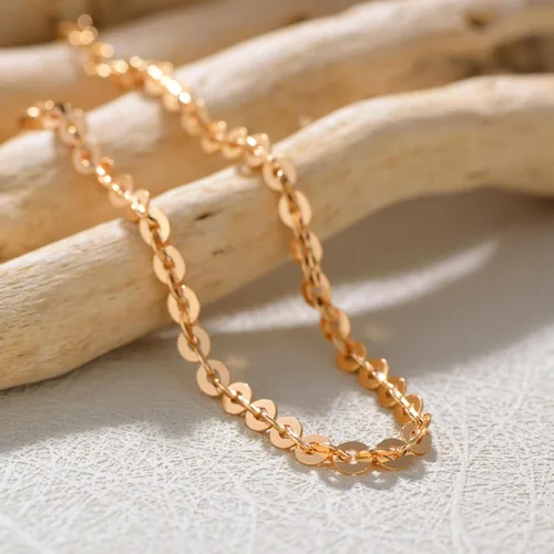 Vista 6 de Dremmy Studios Pulsera de oro para mujer, chapada en oro de 18 quilates, delicado clip de circonita cúbica, disco de moneda, estrella, cable
