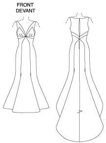 Vista 4 de Vogue patrón 1032 señoritas vestido de novia tamaño 6-8-10