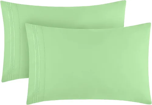 Vista 9 de Mellanni Fundas de almohada de lujo, extrasuaves, refrescantes, fundas de almohada de 12 piezas de la colección icónica, cierre de sobre