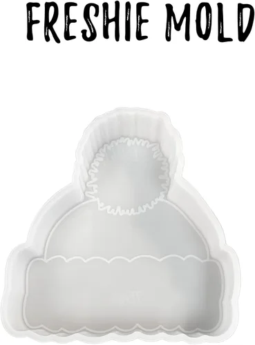 Vista 2 de Gorro de punto con forma de bola CC Freshie, molde de silicona de 4.75 x 5 x 1 pulgadas para cuentas aromáticas perfumadas, vela bohemia