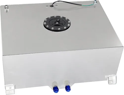 Vista 8 de Tanque universal de celda de combustible de 1 galón 4L con tapa y remitente de nivel de aluminio pulido plateado