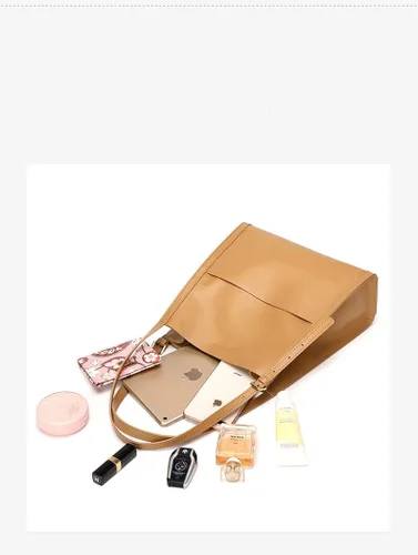 Vista 3 de Aiwanning - Bolso de piel auténtica para mujer, bolso de hombro, bolso de mano