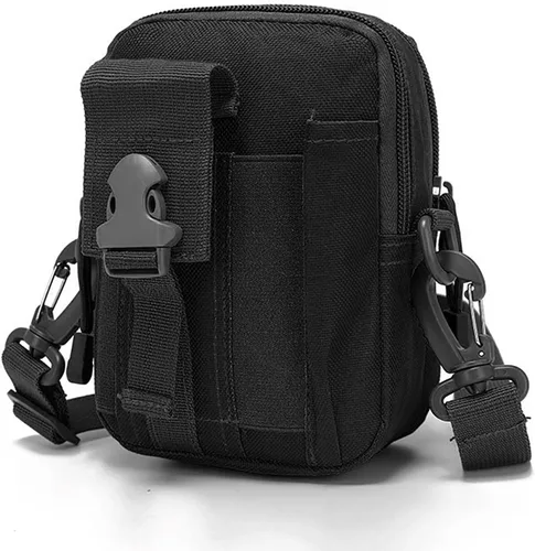 Vista 14 de Bolsa para cinturón, bolsa táctica Molle para teléfono, bolsas de utilidad EDC para la cintura, bolsa de cintura pequeña, funda para teléfono