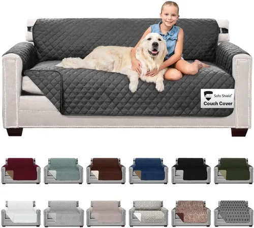 Vista 151 de Sofa Shield - Funda para sofá Loveseat con correa patentada, protector de cojín, funda reversible diseñada en EE. UU. resistente a manchas